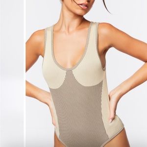 Ribbed body contour bodysuit NWT
